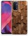 B2Ctelecom Coque antichoc pour OPPO A74 5G | A54 5G Wooden Cubes