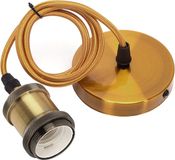 Aigostar LED Hanglamp - Hangverlichting - E27 Fitting - Rond - Mat Goud - Aluminium