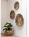 MUST Living Wanddecoratie Flower Set van 3 stuks, Abaca - Naturel