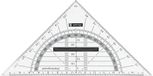 Brunnen 104975990 Geometrie-driehoek Colour Code (voor school en kantoor, 16 cm, onbreekbaar, ergonomische handgreep) zwart/onyx