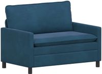 vidaXL Bank Blauw 126 x 81 x 87,5 cm Fluweel
