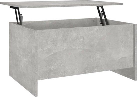 vidaXL Salontafel 80x55,5x41,5 cm bewerkt hout betongrijs
