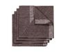 NJRD Serviette Metric 47x47 cm Lot de 4 Brun-blanc