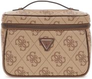 GUESS Cosmetische tas Toiletry Train Case Latte Logo / Brown Lichtbruin
