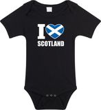 Bellatio Decorations I love Scotland baby rompertje zwart jongens en meisjes - Kraamcadeau - Babykleding - Schotland landen romper 92