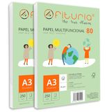 80 Ofituria 80 g A3-vellen verpakking met 500 witte vellen, multifunctioneel papier voor school en werkomgeving. Ideaal voor laserprinters, inkjetprinters of kopieerapparaten.
