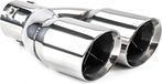 AMiO Universeel RVS uitlaat sierstuk 2x76mm - MT 022 - Aansluit diameter tussen de 32mm en 52mm
