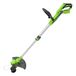 Greenworks G40LT33 Accu Grastrimmer met Wiel voor Kleine tot Middelgrote Tuinen, 33 cm Maaibreedte, Automatische Invoer 1,65 mm Nylondraad, ZONDER 40V Accu en Oplader