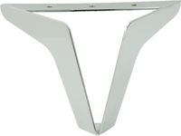 Pieds de meuble Loft, argenté, 13 cm, chrome