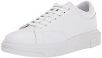 Armani Exchange Heren en heren, Basic, Back Extended Logo, Optic White sneakers, Op wit., 44.5 EU