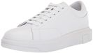 Armani Exchange Heren en heren, Basic, Back Extended Logo, Optic White sneakers, Op wit., 44.5 EU