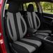 Bremer Sitzbezüge Autostoelhoezen voor Ssangyong Rexton BJ 2001-17 – Stoelhoezen voor bestuurder en passagier in Zwart/Grijs