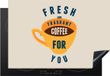 Merkloos KitchenYeah® Inductie beschermer 77x51 cm - Koffie - Vintage