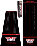 Bull's Dartmat - Tapijt Finish Dartsmat - 300x90cm - Zwart Rood