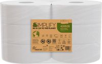 Papernet toiletpapier Simplify Maxi Jumbo | 2-laags | 1305 vellen | pak van 6 rollen