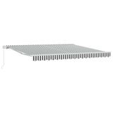 vidaXL Awning manual retractable 400x300 cm anthracite and white