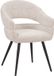 LABEL51 Pia Chaise de salle à manger - Blanc - Superb - Métal noir