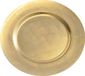 Merkloos / Sans marque Koopman International Diner onderborden - 2x - goud - kunststof - 33 cm - rond