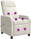 vidaXL Relaxstoel Crèmekleurig fluweel