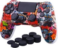 YoRHa Siliconen beschermhoes voor PS4 / Slim/Pro DualShock 4 Controller met Pro-handgrepen
