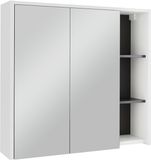 Vicco Viola Badkamerspiegelkast – 80 x 75 cm met open vakken Wit/Grijs