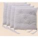 Lot de 4 galettes de chaise capitonnées grises