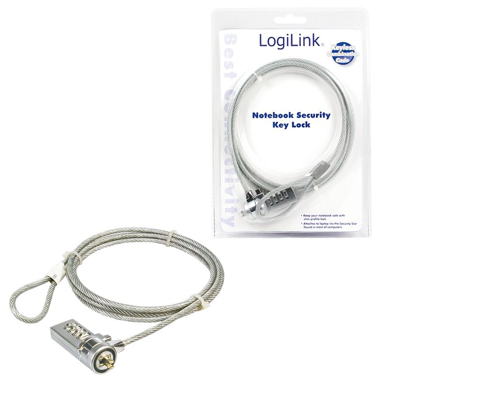 LogiLink Notebook Security Lock w/ Combination kabelslot 1,5 m