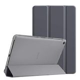 ProCase Galaxy Tab A 10.1 2019 hoes (T510 T515 T517), ultradun, licht, smart case, lichte beschermhoes met standaard, doorzichtige matte achterhoes, grijs