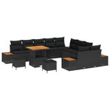 vidaXL Banc de jardin noir