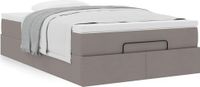 Prolenta Maison Exclusive - Ottomaans bedframe met taupekleurige matras, 120x200 cm, textiel
