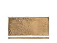 H&h Chennai dienblad van aluminium, kleur goud, 39 x 17 cm