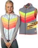 GOFLUO Gilet réfléchissant Darkflow - Gilet de sécurité - Gilet fluo Adultes - Arc-en-ciel - XL - Grey reflective