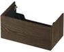 INK - Onderkast 1 Lade Push 2 Open Verticaal Gefreesd Bestaande Uit - 800x450x376 Mm - Massief Eiken Charcoal