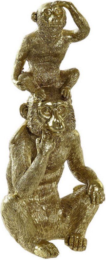 DKD Home Decor Gouden Hars Koloniaal Figuur (13,5 x 10 x 30 cm)
