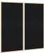 vidaXL - Mededelingenbord - 80 x 80 x 1.4 cm - Massief grenenhout - Zwart