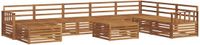 vidaXL - Hoek loungeset - 8 zitplekken - Naturel - Massief Acacia Hout