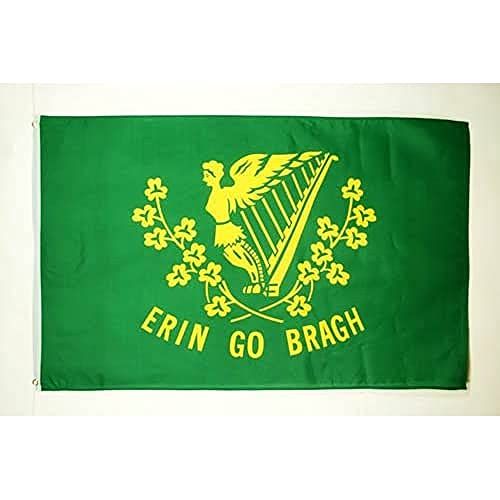 Ierland Erin Go Bragh Vlag 150x90 cm - Ierse vlag - 90 x 150 cm - Banner 3x5 ft - AZ FLAG