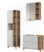 Vicco Meuble de salle de bain Karen, Blanc/Sonoma, 3 pièces