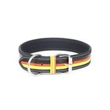 Artificial Julius-K9 Artificial Leather Collar in German National Colours, Size: 4 x 70 cm