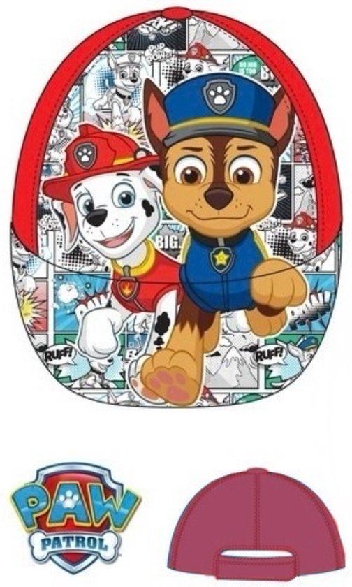 Paw Patrol Pet / Cap - Rood - Maat 54 cm (4-8 jaar) - Marshall