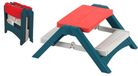 PalPlay Table de pique-nique pliable pour enfants, résistant aux UV, pour intérieur et extérieur. Table de jeu et banc amusants pour enfants et tout-petits