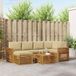 vidaXL Hoek loungeset 6 zitplaatsen Natuurlijk en beige Polyester