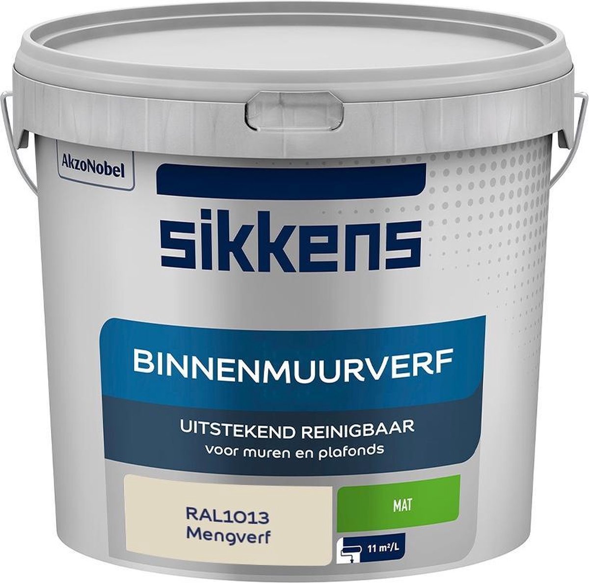 Sikkens - Binnenmuurverf - Muurverf - Mengkleur - Mat - RAL1013 - 5 Liter