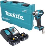 Makita DTD 173 RTK accu-slagmoersleutel 18 V 180 Nm 1/4" borstelloos + 2x accu 5,0 Ah + oplader + koffer