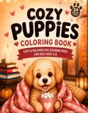 Cozy Puppies Coloring Book: Cute & Relaxing Dog Coloring Pages for Kids Ages 4-8 | Fun and Easy Animal Activity Book