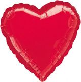 Anagram - Folieballon - Hart - Rood - 43cm