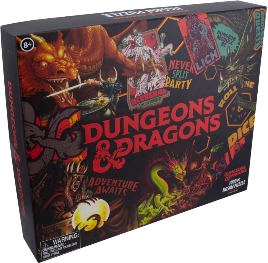 Paladone PP8321DD Dungeons & Dragons Collage Officieel gelicenseerd 1000 stukjes legpuzzel, veelkleurig