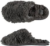 Apollo Instap slippers/pantoffels Fluffy - dames - grijs - maat 37-38