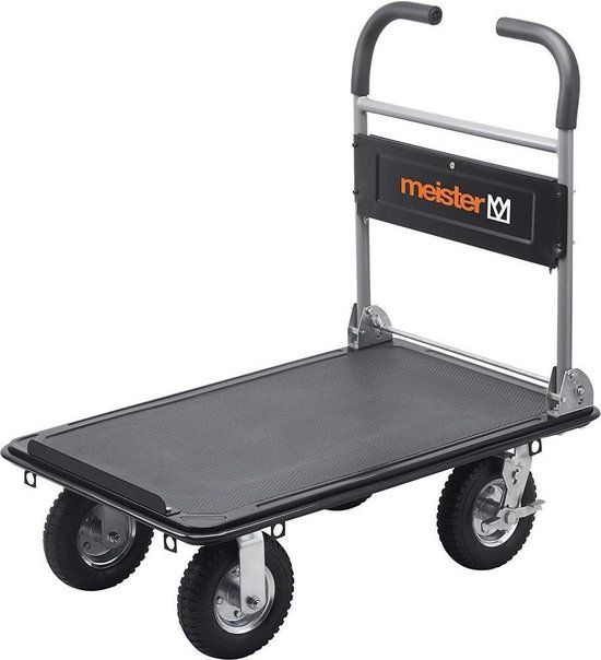 Meister Werkzeuge 8985700 Plateauwagen - 300 kg - Inklapbaar - Metaal