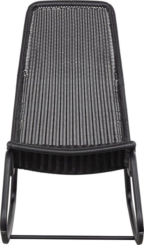 WOOOD Tom Schommelstoel Buiten - Rattan - Zwart - 97x51x95
